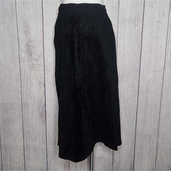 VTG Y2K Black Suede Leather Pendleton Skirt, sz 10 - Picture 4 of 9